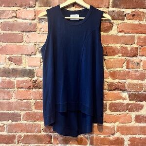 Southcott Sleeveless Tank High-Low Size 3 Navy Blue